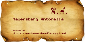 Mayersberg Antonella névjegykártya